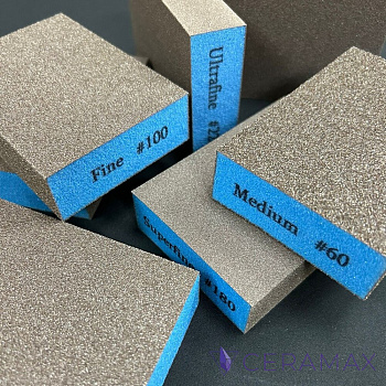 Губка абразивная шлифовальная CERAMAX NEO SPONGE четырехсторонняя Fine, Р120, 1 шт. (уп. 20 шт)