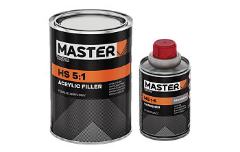 MASTER HS 5:1 - 2К Грунт - поронаполнитель + отв.  (0,8 л. + 0,16 л.)  белый (6329) 6 шт./уп.